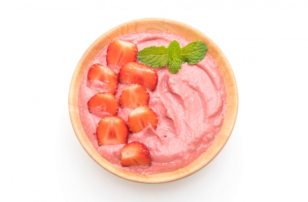 bol de smoothies à la fraise