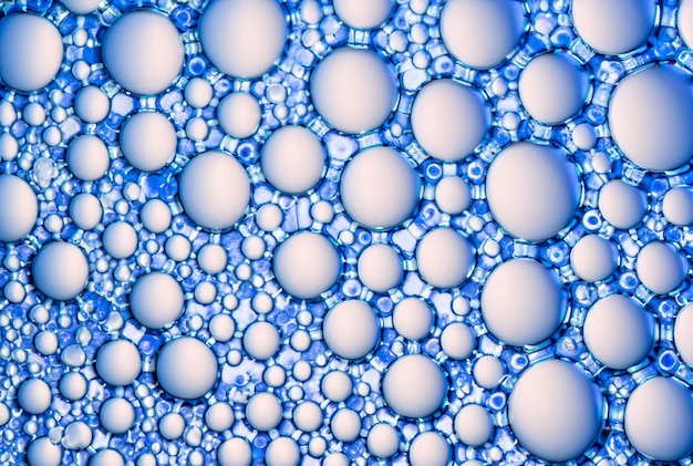 Photo un bol en verre bleu avec des bulles dedans