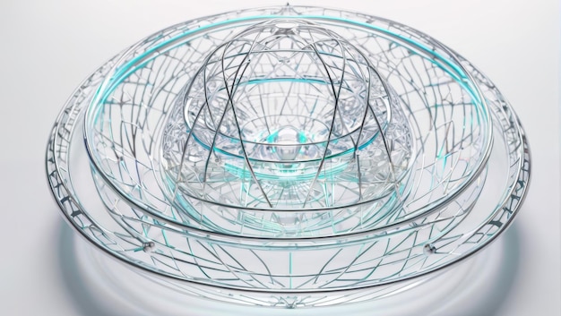 Un bol de verre à la forme circulaire