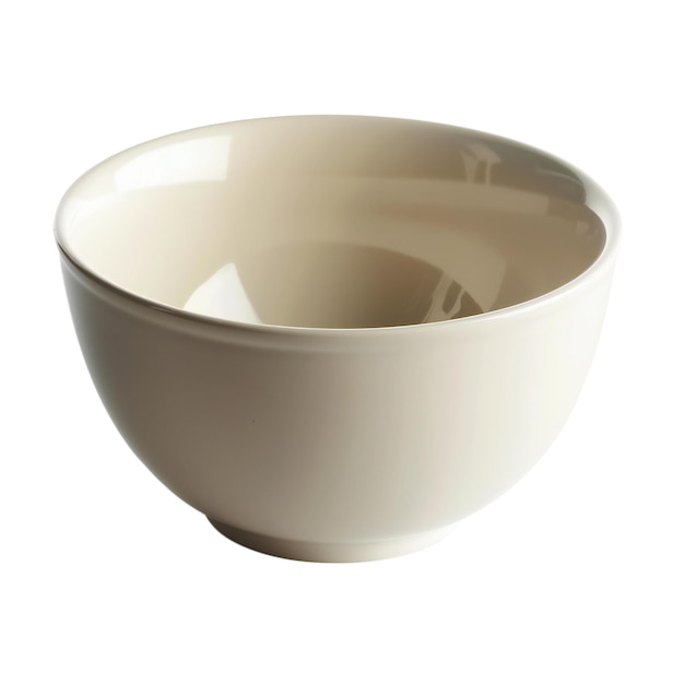 Un bol vide isolé sur un fond blanc