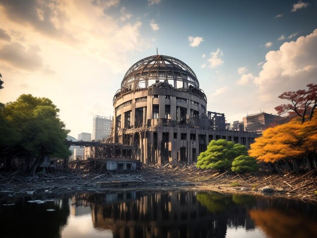 Le bombardier américain Enola Gay a largué la bombe atomique sur Hiroshima au Japon en 1945 Generative AI