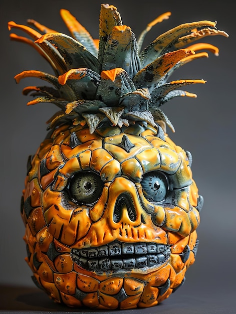 Une bombe extraterrestre, un ananas, une illustration absurde.