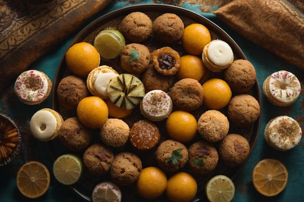 Les bonbons arabes en haut de la vue