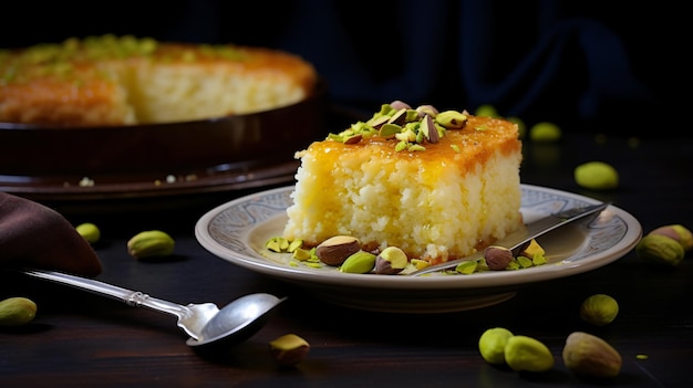 Les bonbons arabes orientaux kunafa avec du fromage