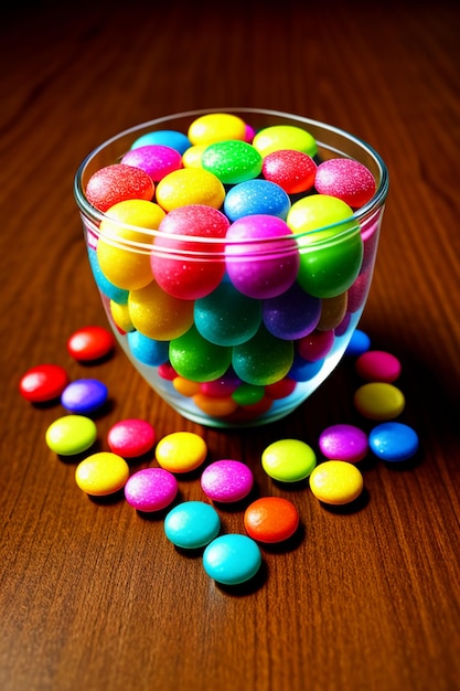 Bonbons colorés jelly beans bonbons arc-en-ciel collations délicieuses collations fond d'écran