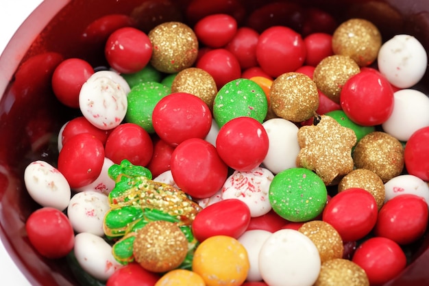 Des bonbons colorés de Noël