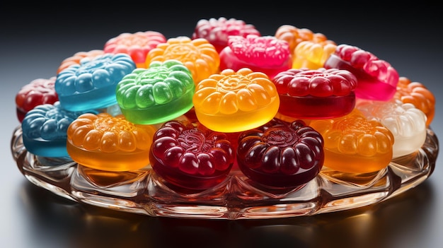 Photo des bonbons dans un bol de verre