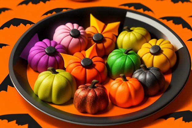 Bonbons Halloween biscuits dessert gourmet temps heureux fond d'écran illustration