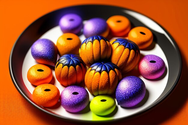 Bonbons Halloween biscuits dessert gourmet temps heureux fond d'écran illustration