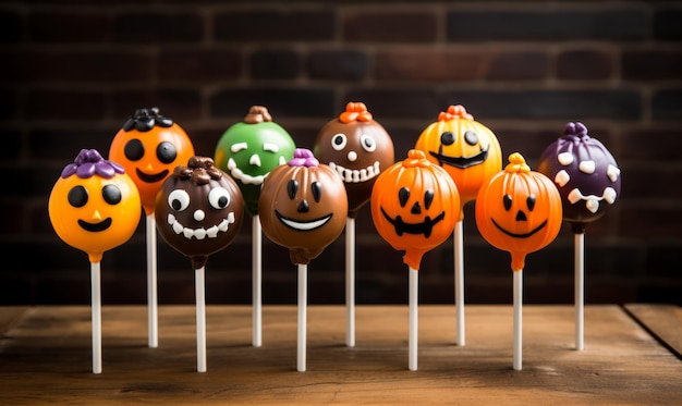 Photo bonbons d'halloween sur fond noir isolé