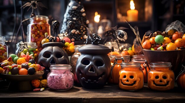 Photo des bonbons d'halloween