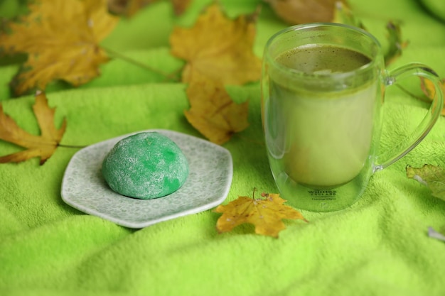 Bonbons japonais colorés daifuku ou mochi en tranches