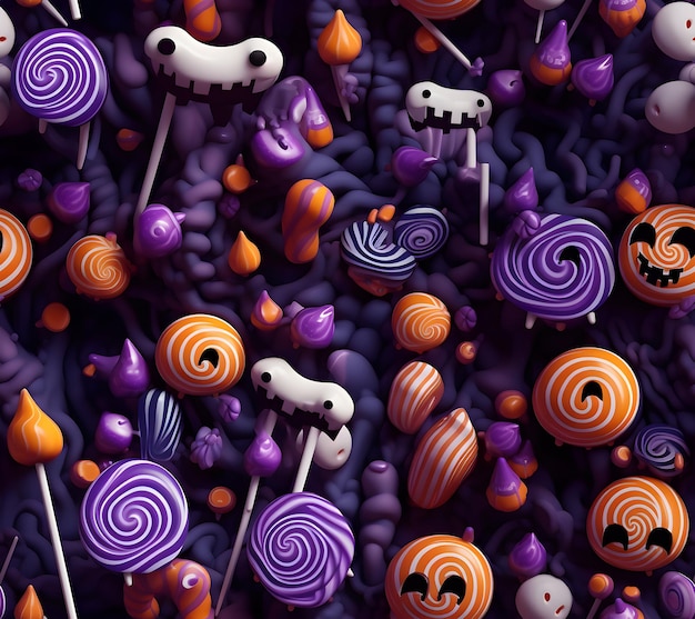 Des bonbons à motif d'Halloween