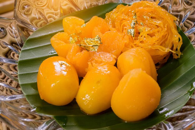 Bonbons traditionnels thaïlandais faits maison