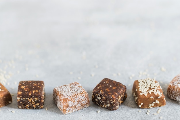 Bonbons végétaliens bonbons faits à la main utiles desserts légers à base de légumes