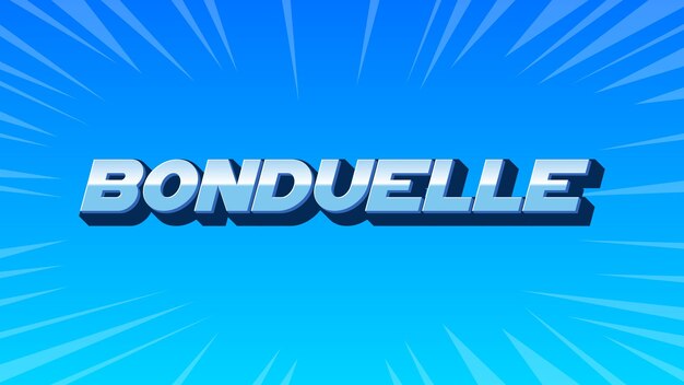 Photo bonduelle 3d texte bleu