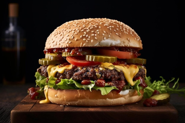 Le bonheur du cheeseburger de luxe