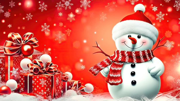Un bonhomme de neige capricieux et des boîtes-cadeaux pour une créativité festive