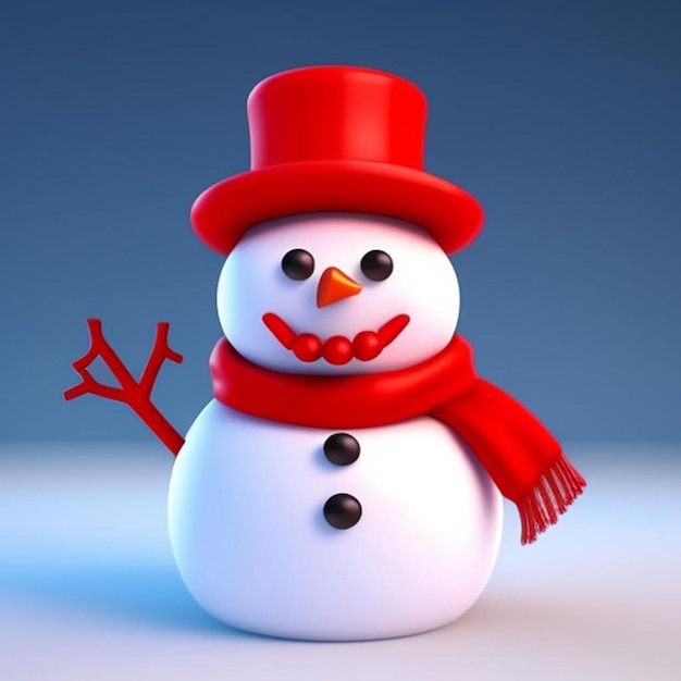 Le bonhomme de neige de Noël en 3D