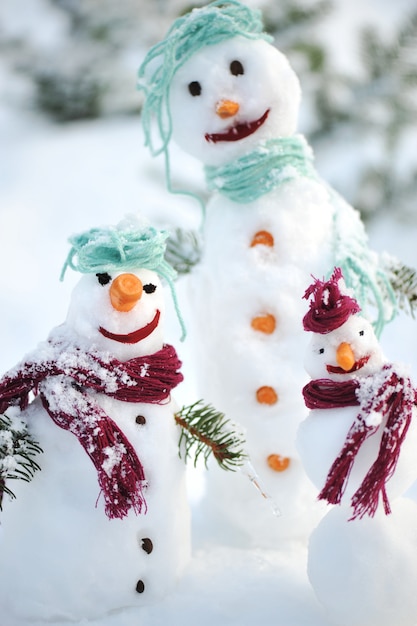 Bonhomme de neige pour Noël d&#39;hiver