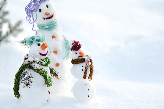 Bonhomme de neige pour Noël d&#39;hiver