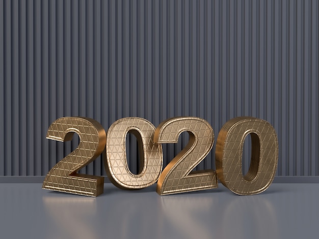 Bonne année 2020 Concept - rendu 3D