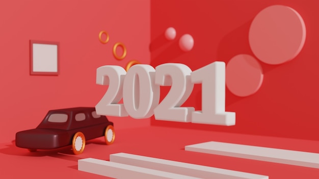 Bonne Année 2021 Avec Une Voiture