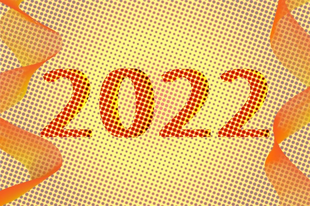 Bonne année 2022 affiche 3d illustration rendu 3d année 2022 affiche 2022