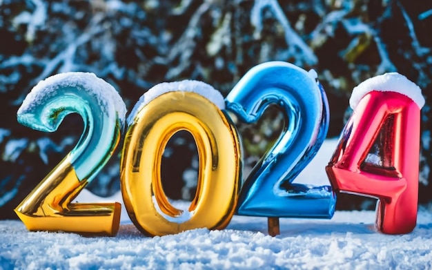 Bonne année à l'année 2024 Ai Generative