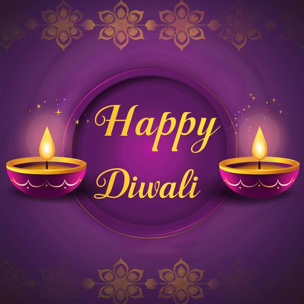 Bonne année à la bannière Diwali