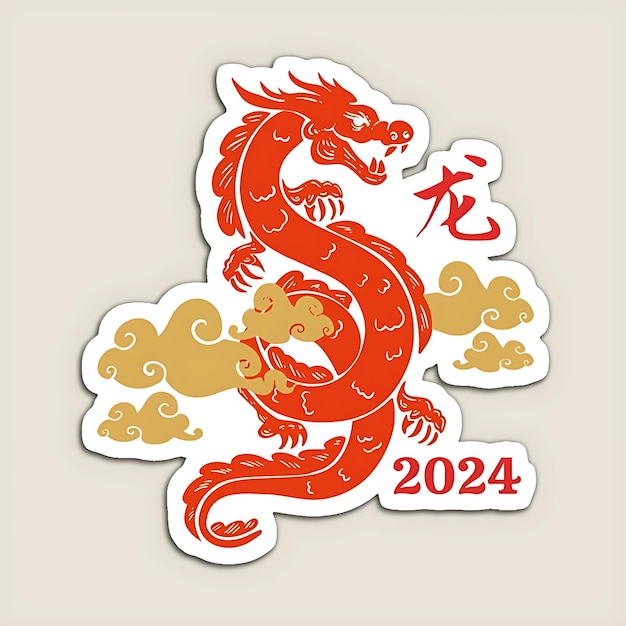 Bonne année chinoise célébrez 2024