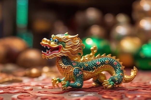 Bonne année chinoise le zodiaque du dragon IA générative