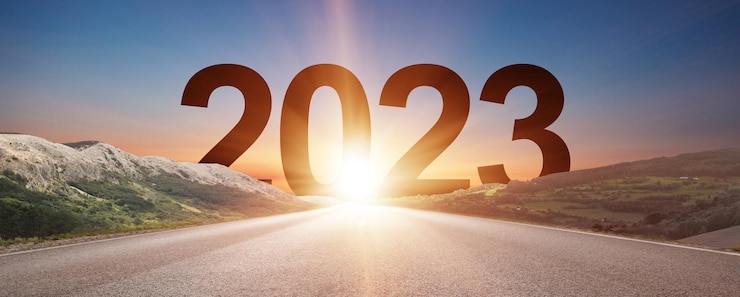 Photo bonne année contexte début réussi de l'année 2023