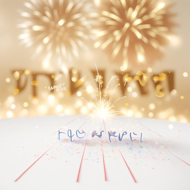 Photo bonne année feux d'artifice confetti images de fond collections de beaux papiers peints ai générés