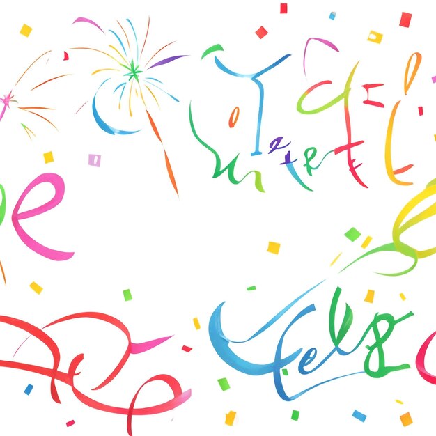 Bonne année feux d'artifice confetti images de fond collections de beaux papiers peints ai générés