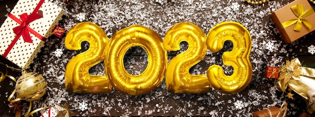 Bonne année fond début 2023 illustration 3D