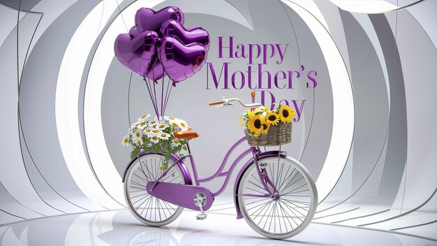 Bonne carte de félicitations pour la fête des mères Bonne journée des mères Calligraphie élégante