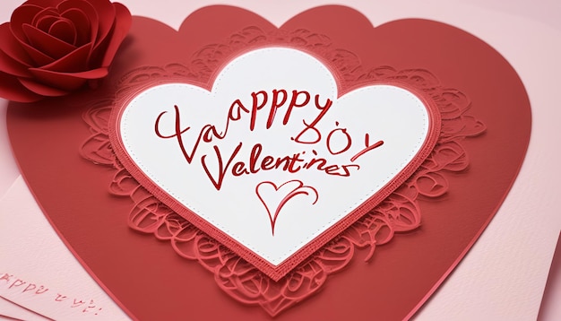 Bonne carte de vœux pour la Saint-Valentin avec de beaux cœurs rouges