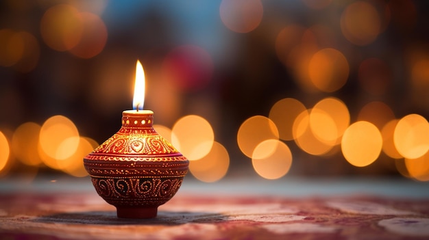 Bonne fête de Diwali décorative diya fond de célébration du festival traditionnel