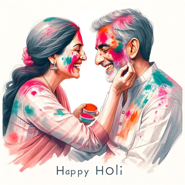 Bonne fête indienne des couleurs Holi Fête indienne de Holi