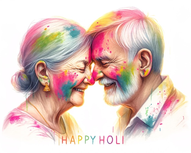 Bonne fête indienne des couleurs Holi Fête indienne de Holi