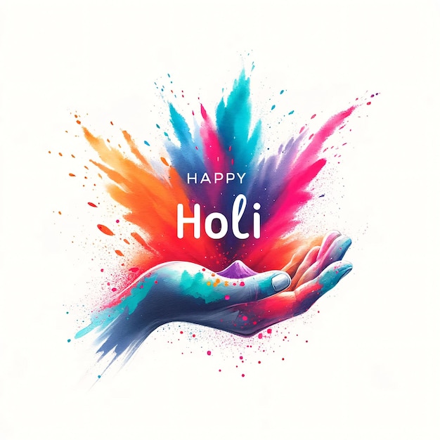 Bonne fête indienne des couleurs Holi Fête indienne de Holi