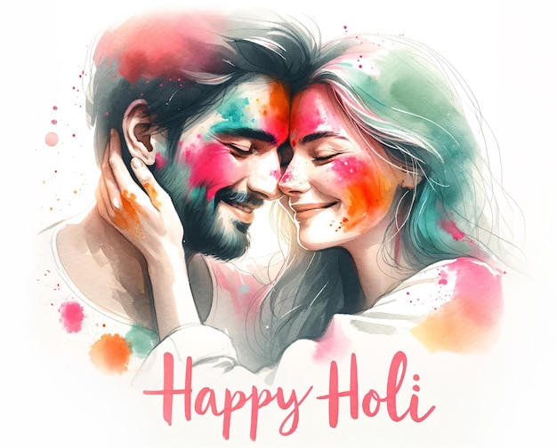 Bonne fête indienne des couleurs Holi Fête indienne de Holi