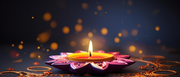 Bonne illustration de Diwali de brûler de la diade sur Bonne célébration de la Diwali Festival des lumières avec arrière-plan