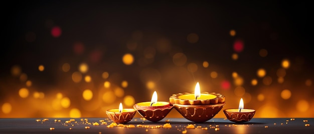 Bonne illustration de Diwali de brûler de la diade sur Bonne célébration de la Diwali Festival des lumières avec arrière-plan