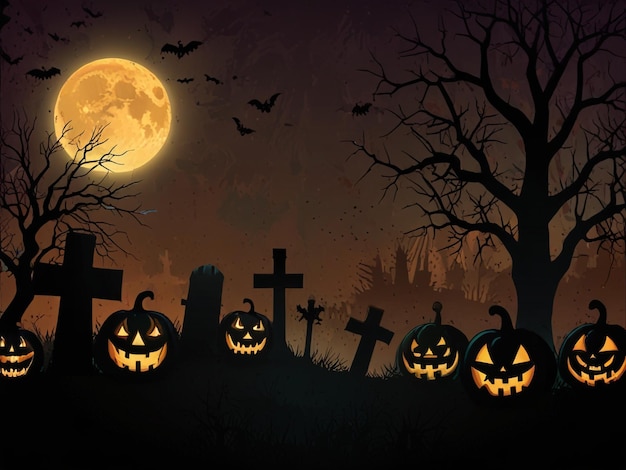 Bonne journée d'Halloween, personnages d'Helloween, citrouille et chat noir, fantôme et sorcière, etc.