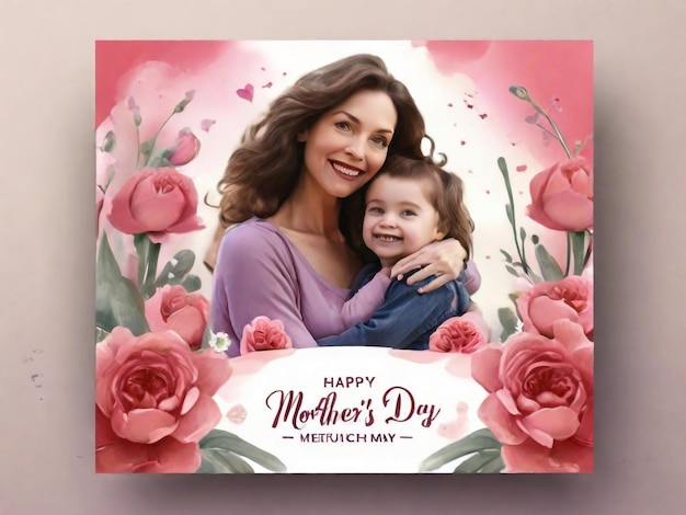 Bonne journée des mères design adapté aux cartes de vœux ventes promotions bons bannières et autres