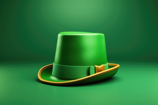 Bonne journée de Saint-Patrick Banner avec chapeau vert traditionnel IA générative