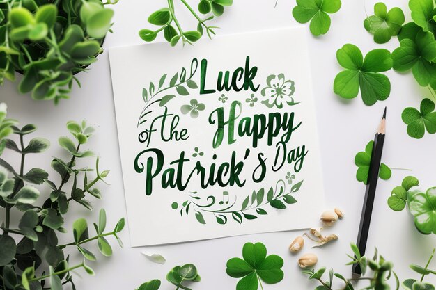 Bonne journée de Saint-Patrick, message de félicitations, chameaux verts, carte de fête, félicitations pour les fêtes irlandaises.