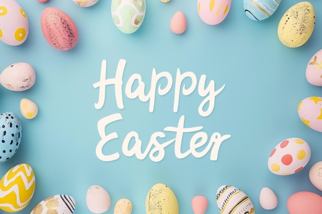 Bonne Pâques décoré par des œufs de Pâques